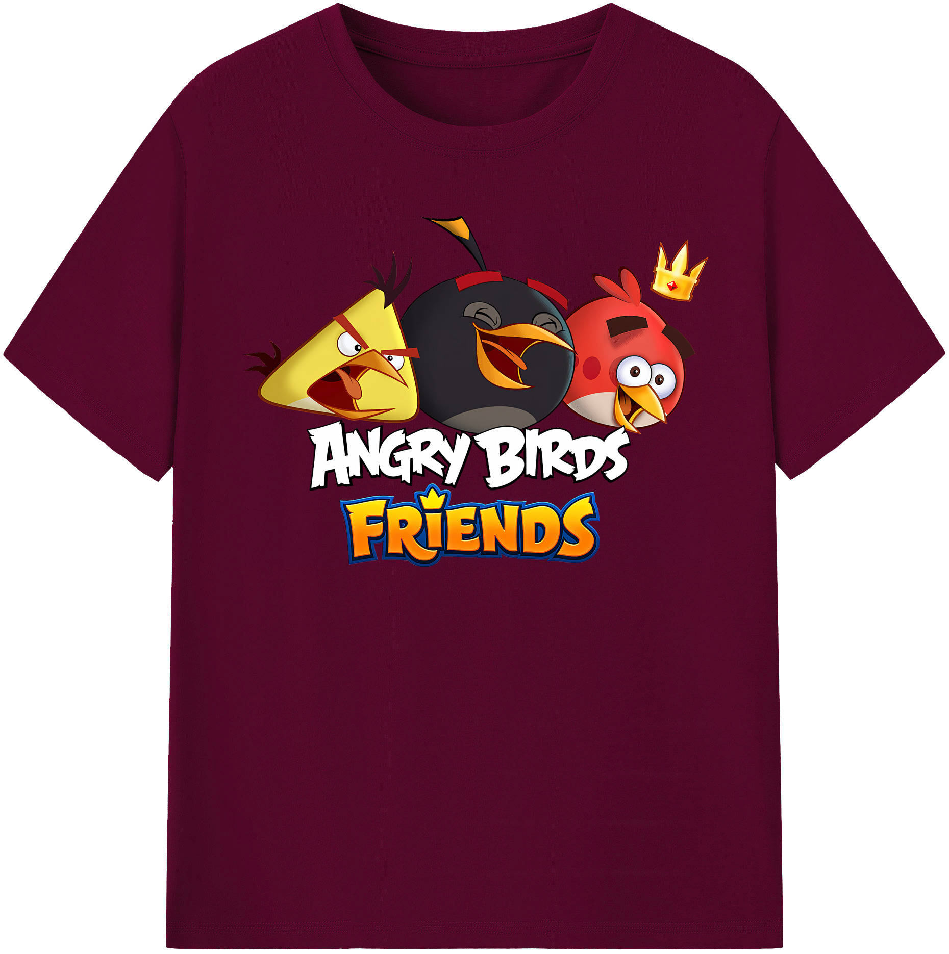 （画像用） Angry Birds アングリーバード レディースカジュアルプリントTシャツ（綿100％）